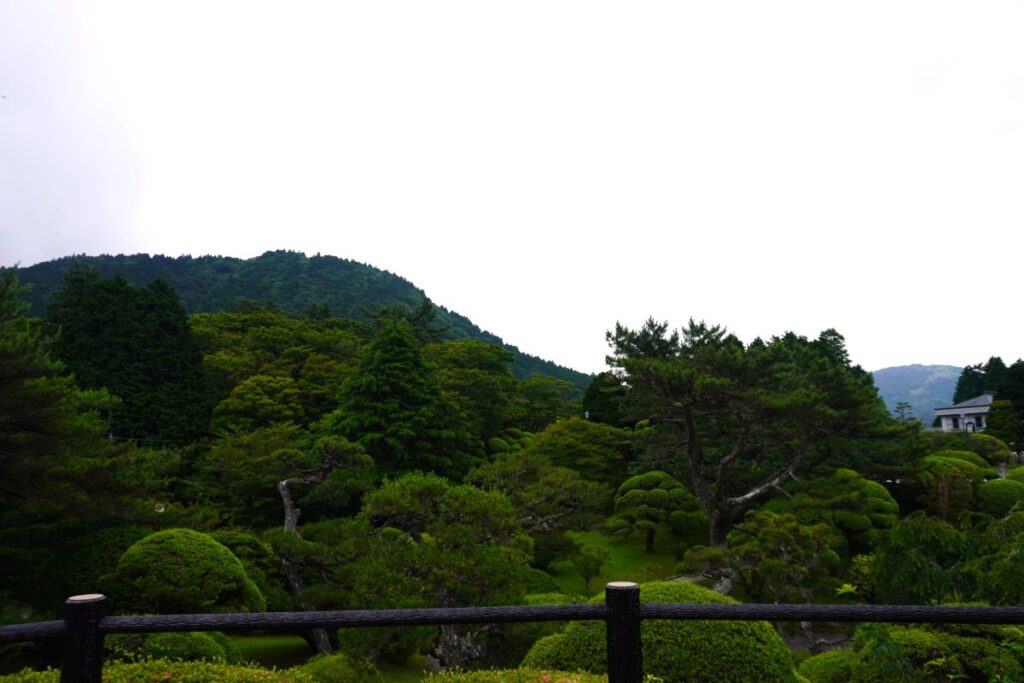 Beautiful Japanese garden at Onshi Hakone Park