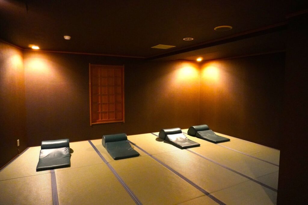 Tatami relaxation room at Yunosato Okada