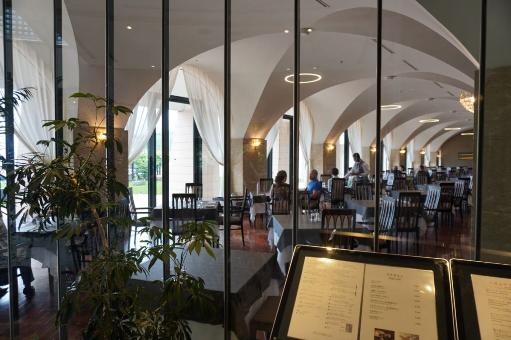 Entrance to the restaurant at Hakone Hotel