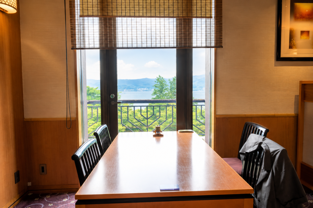 Dining room at Tsutsuji no Chaya in Hotel de Yama